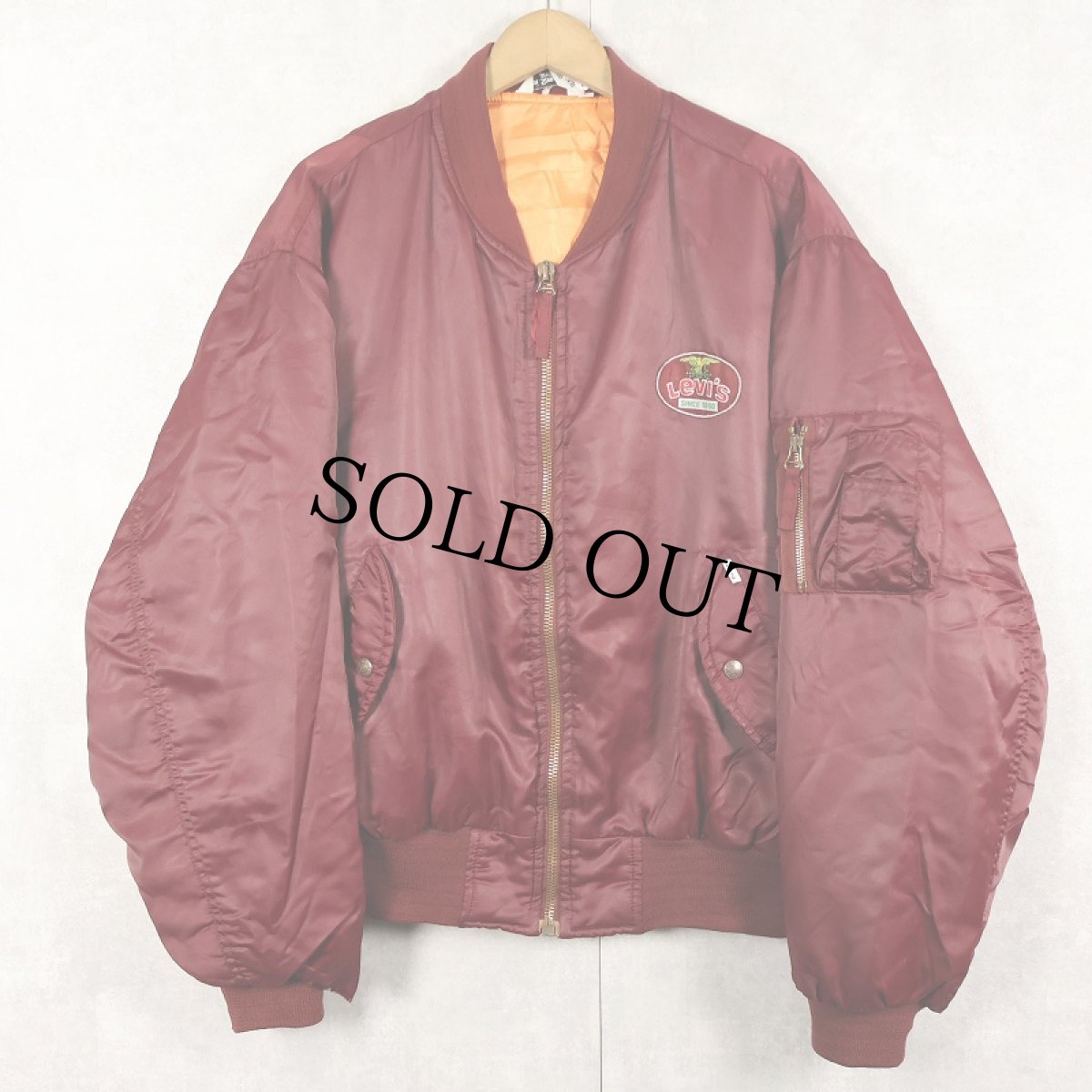 画像1: 90's Levi's "MA-1 TYPE" パッチ付き フライトジャケット L (1)