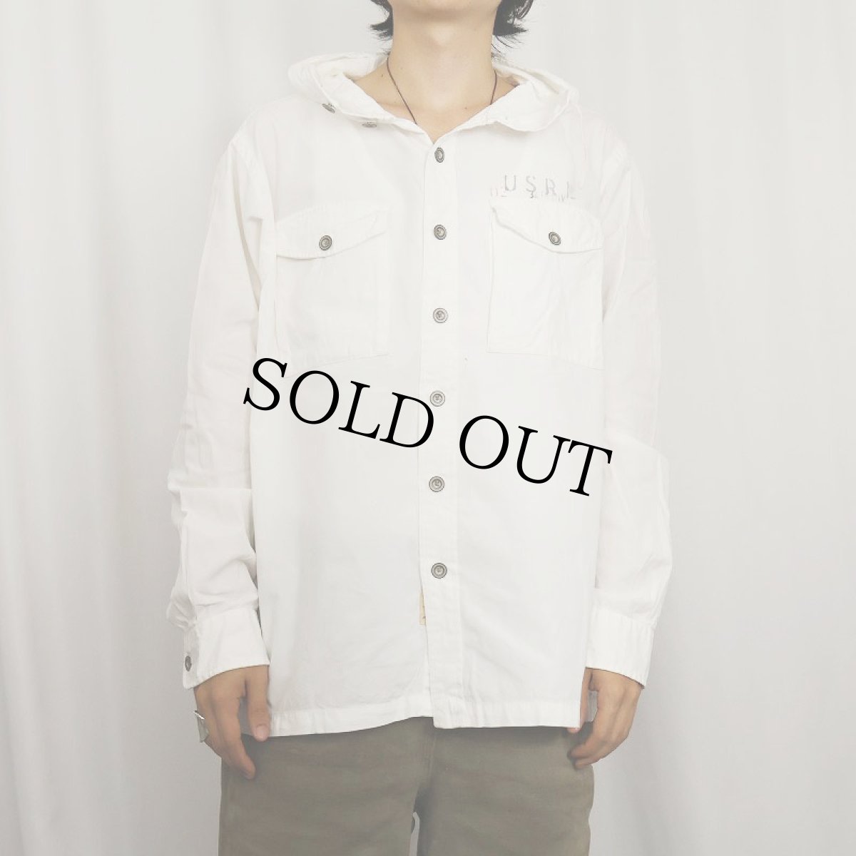 画像3: POLO Ralph Lauren ステンシル入り コットンパーカー M (3)