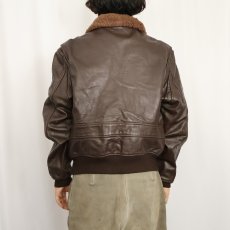 画像3: 70〜80's San Diego LEATHER JACKET FACTORY USA製 "G-1 TYPE" パッチ付き フライトレザージャケット SIZE42 (3)