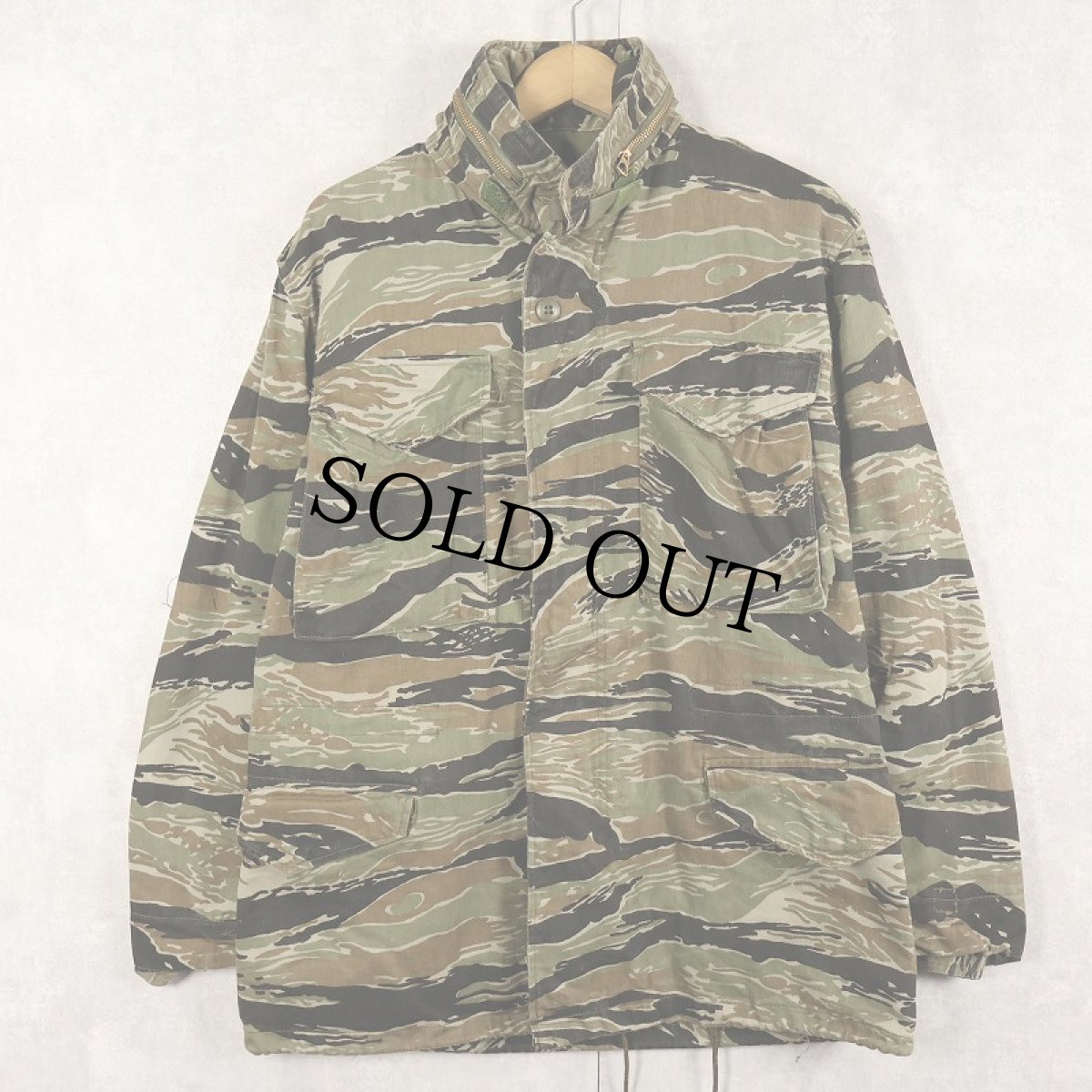 画像1: 80's U.S.ARMY M-65 タイガーストライプカモ フィールドジャケット 3rd SMALL-REGULAR (1)