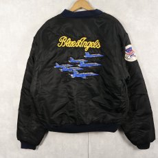 画像1: 民間品 90's ROTHCO USA製 MA-1 フライトジャケット 刺繍入り BLACK XL (1)