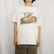 画像2: 90's〜 Disney "Tarzan" キャラクタープリント 映画Tシャツ XL (2)