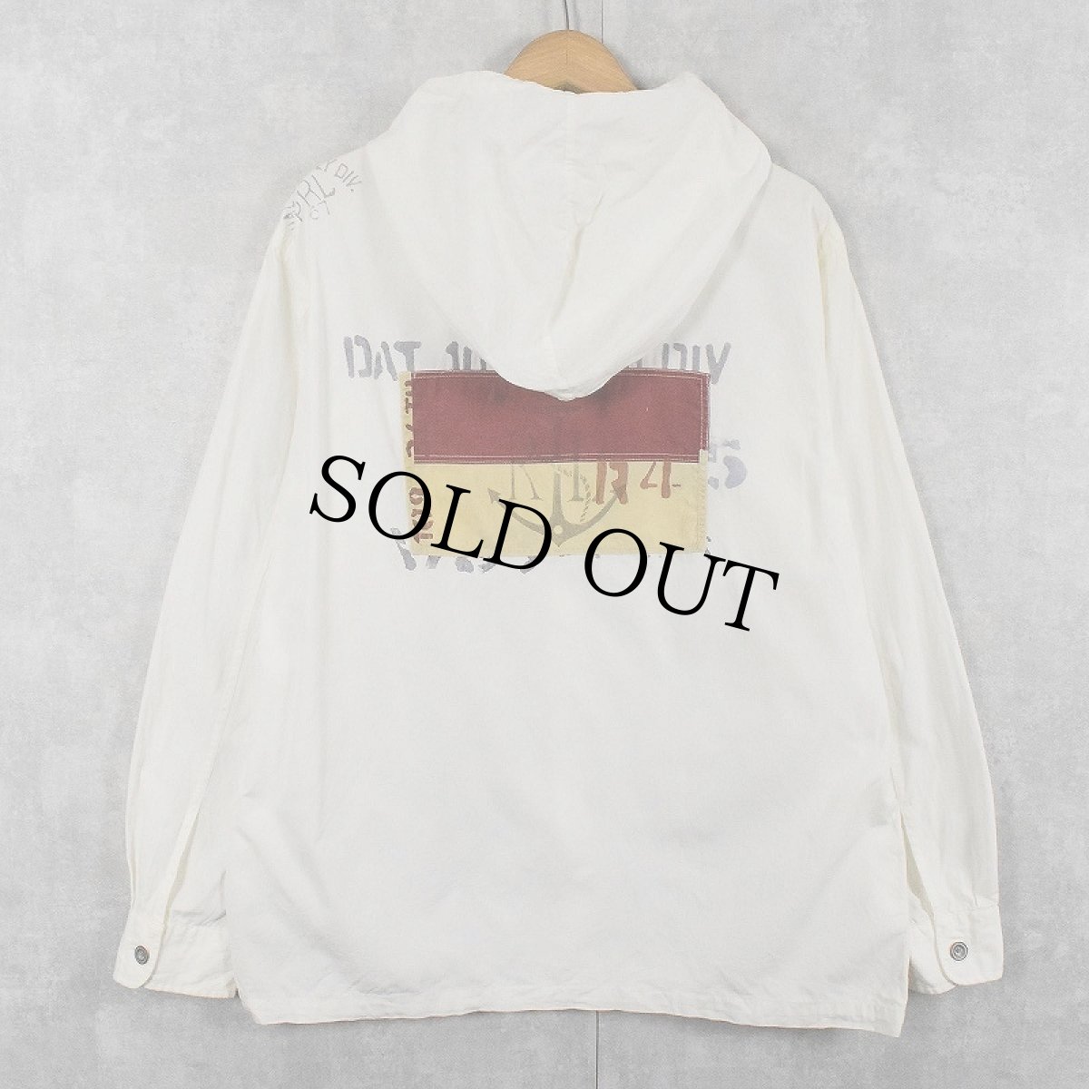 画像2: POLO Ralph Lauren ステンシル入り コットンパーカー M (2)