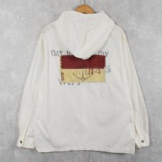 画像2: POLO Ralph Lauren ステンシル入り コットンパーカー M (2)