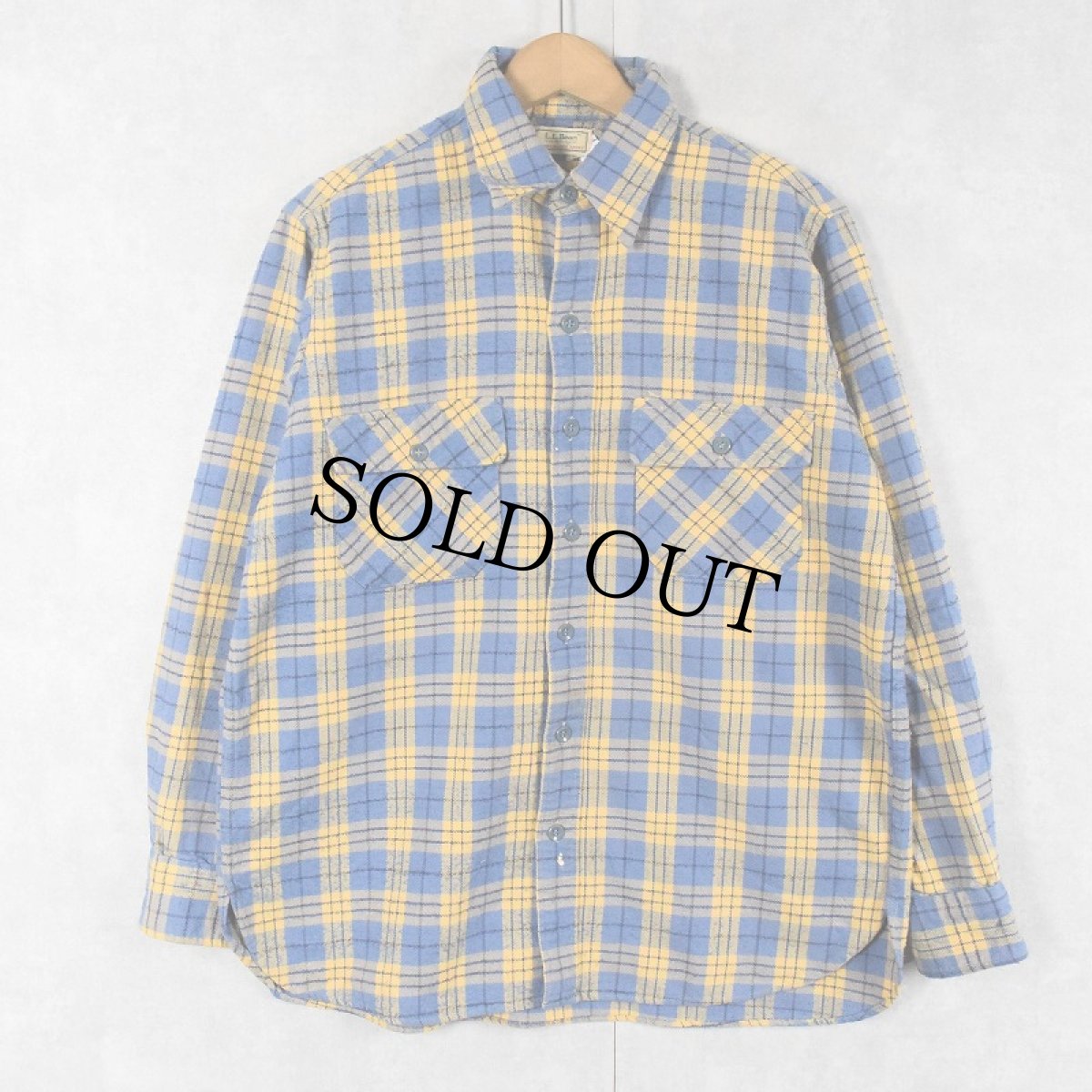画像1: 80's L.L.Bean "TIMBERLINE SHIRT" チェック柄 ヘビーネルシャツ SIZE16 (1)