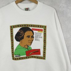 画像1: 90's Madam C. J. Walker 偉人プリントスウェット L (1)
