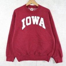 画像1: 90's FRUIT OF THE LOOM USA製 "IOWA" プリントスウェット M (1)