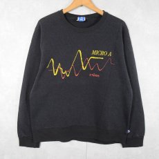 画像1: 90's UNISYS USA製 "MICRO A" ITサービス企業 プリントTシャツ BLACK L (1)