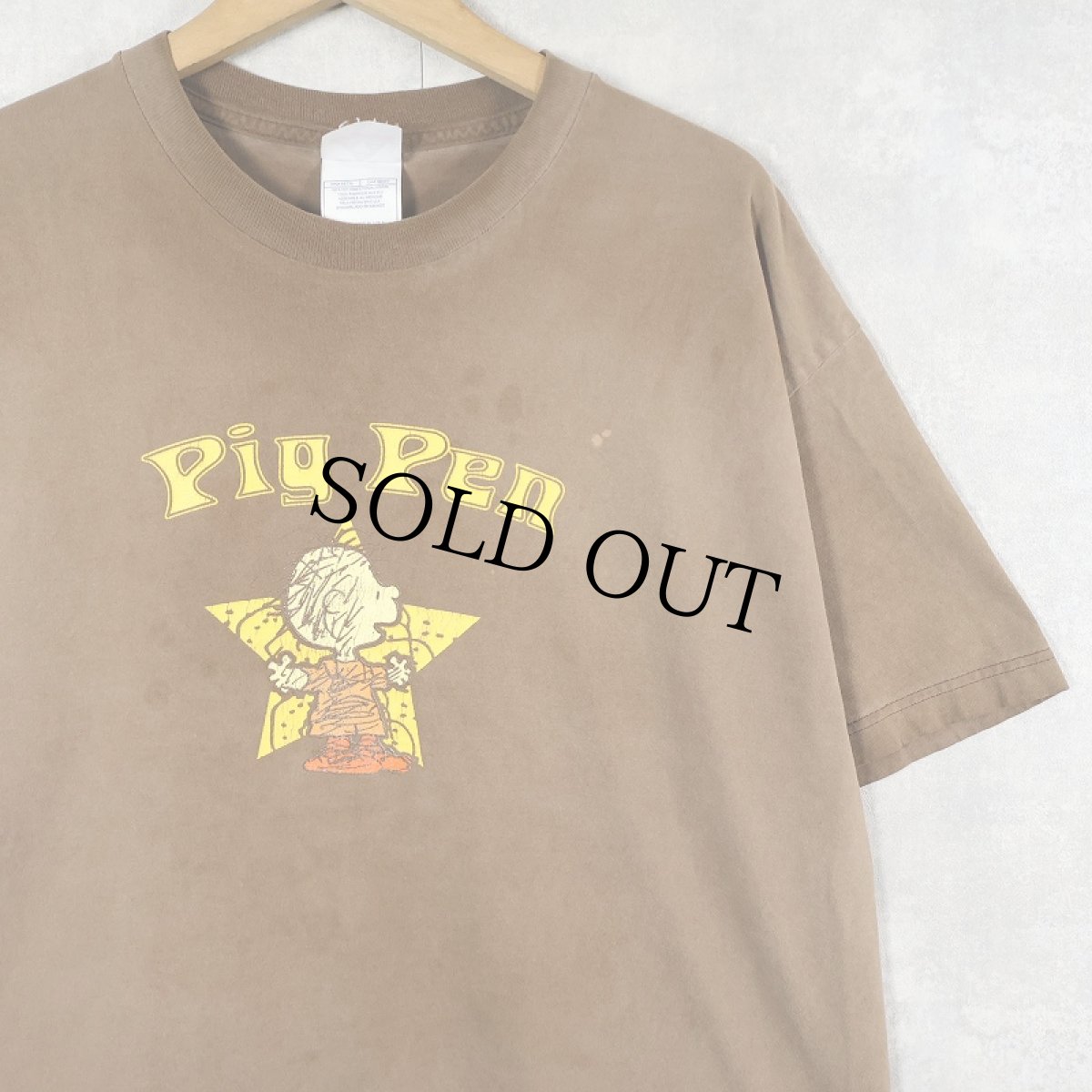画像1: SNOOPY USA製 "Pig Pen" キャラクタープリントTシャツ XL (1)
