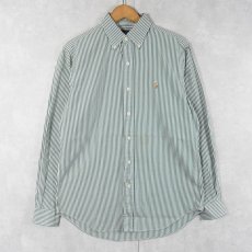 画像1: Ralph Lauren "CLASSIC FIT" ストライプ柄 コットンボタンダウンシャツ S (1)