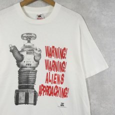 画像1: 90's LOST IN SPACE USA製 "WARNING! WARNING!..." SFテレビドラマプリントTシャツ L (1)