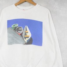 画像1: 90's LIBERTY GRAPHICS USA製 Anne Kilham "maine" アートプリントTシャツ L (1)