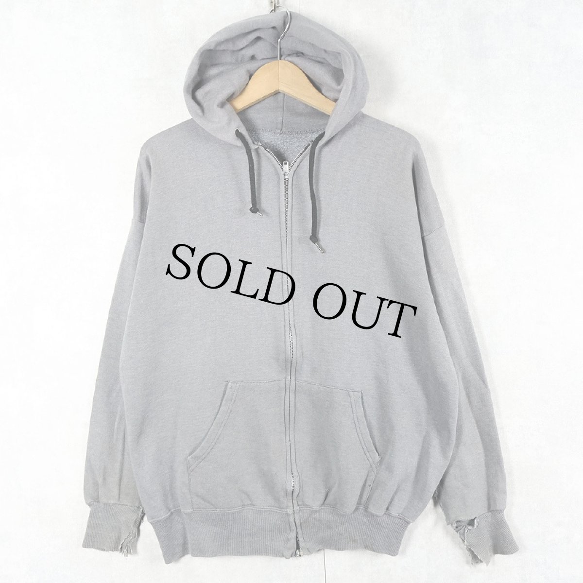 画像1: 70〜80's 無地スウェットジップパーカー (1)