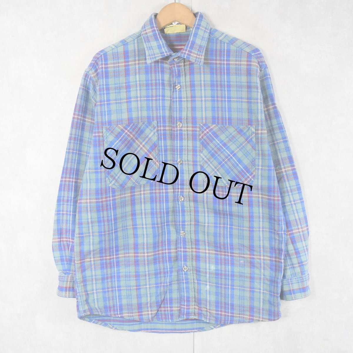 画像1: 80's ST JOHN'S BAY "BIG MAC FLANNEL" チェック柄 ヘビーネルシャツ L (1)