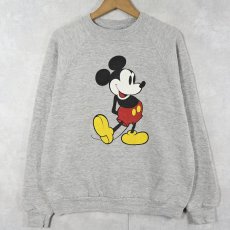 画像1: 90's Disney MICKEY MOUSE USA製 キャラクタープリントラグランスウェット XL (1)