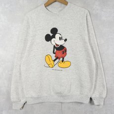 画像1: 90's Disney MICKEY MOUSE USA製 キャラクタープリントラグランスウェット XL (1)