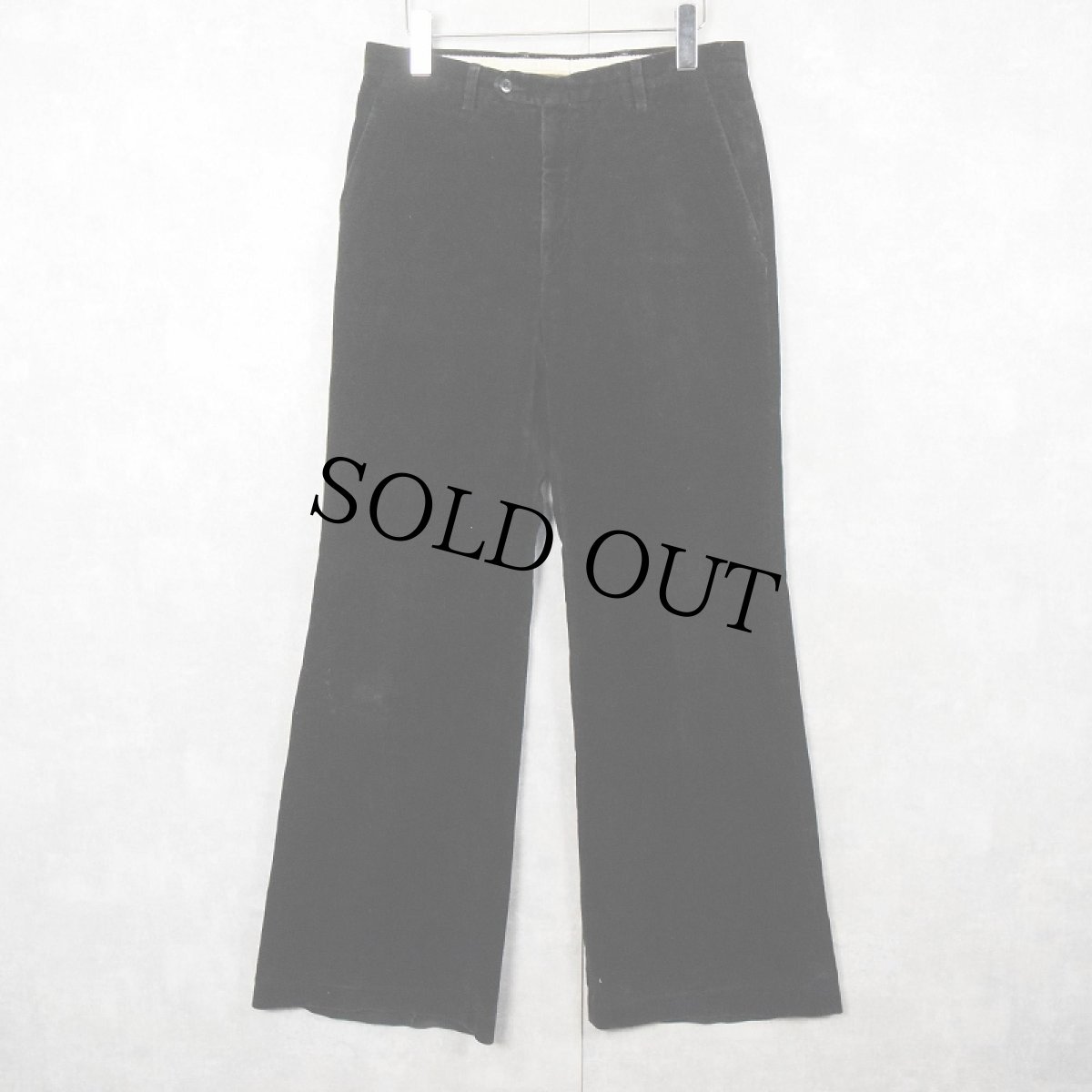 画像2: 〜70's コーデュロイフレアパンツ BLACK (2)