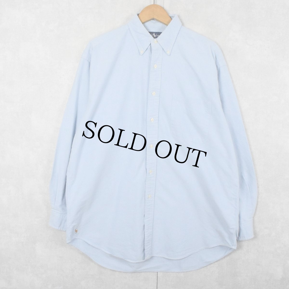 画像1: Ralph Lauren "The Big Shirt" コットンボタンダウンシャツ M (1)