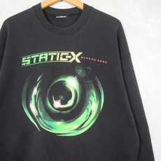 画像1: 2000's STATIC-X "Shadow Zone" ニュー・メタルバンドアルバムスウェット BLACK (1)