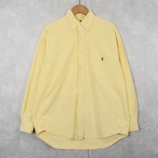 画像1: Ralph Lauren "BIG SHIRT" ロゴ刺繍 コットンボタンダウンシャツ M (1)