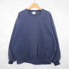 画像1: 90's〜 JERZEES 無地スウェット NAVY 2X (1)