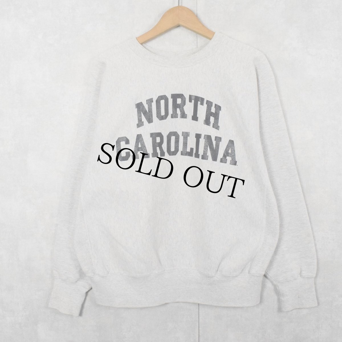 画像1: 90's USA製 REVERSE WEAVE TYPE "NORTH CAROLINA" プリントスウェット M (1)