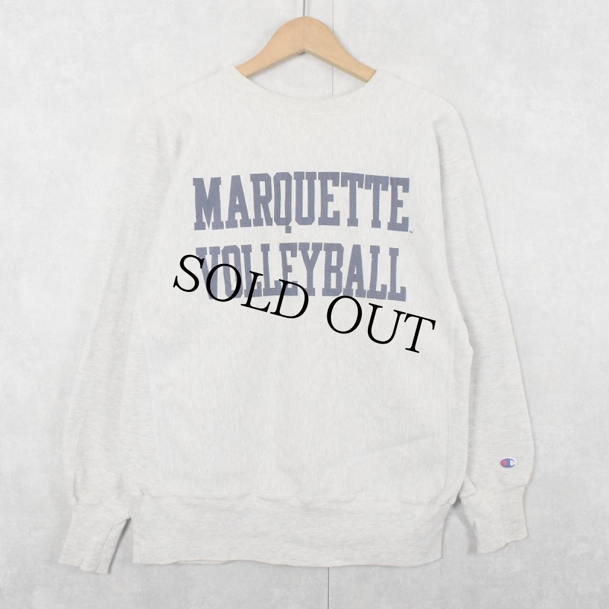 画像1: 90's Champion REVERSE WEAVE "MARQUETTE VOLLEYBALL" プリントスウェット L (1)