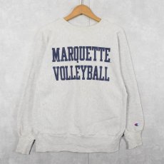 画像1: 90's Champion REVERSE WEAVE "MARQUETTE VOLLEYBALL" プリントスウェット L (1)