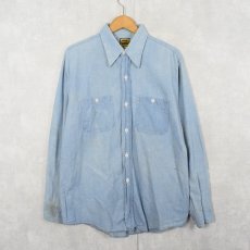 画像1: 60〜70's WASHINGTON DEE CEE USA製 シャンブレーシャツ SIZE15 1/2 (1)