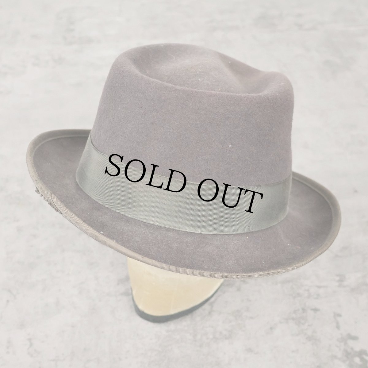 画像1: VINTAGE DORFMAN PACIFIC USA製 中折れ ビーバーハット SIZE7 3/8 (1)