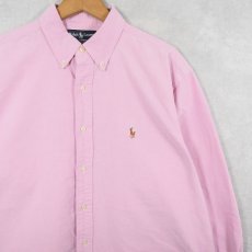 画像1: 90's〜 Ralph Lauren "YARMOUTH" コットンボタンダウンシャツ SIZE16 1/2-33 (1)