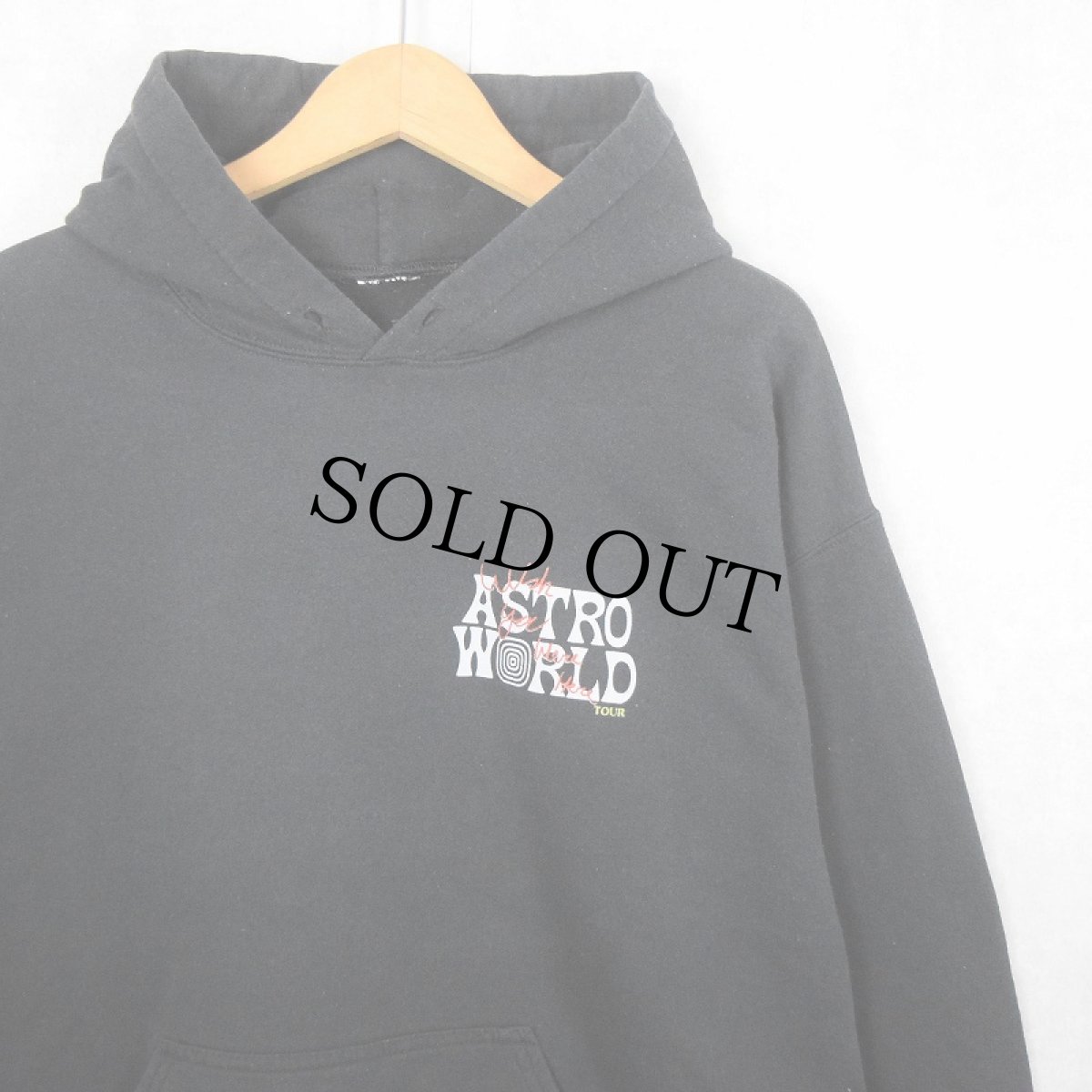 画像2: Travis Scott ASTRO WORLD "Wish You Were Here" ヒップホップツアースウェットフーディー BLACK M (2)