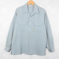 画像1: 50's〜 PACIFIXED ウールオープンカラーシャツ ML (1)