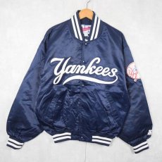 画像1: 90's STARTER Diamond collection "New York Yankees" ワッペン付き ナイロンスタジャン NAVY M (1)