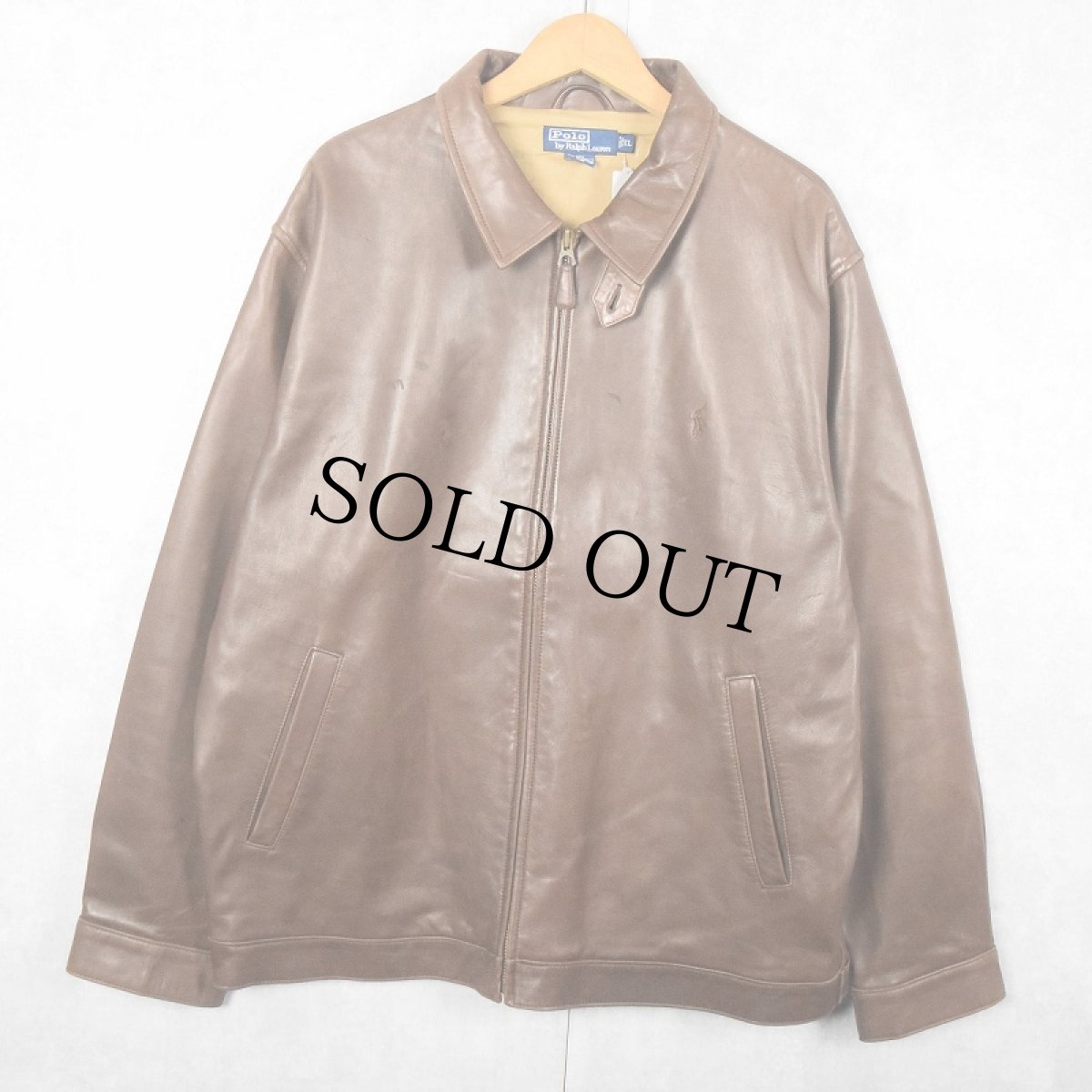 画像1: POLO Ralph Lauren チンスト付き ラムレザージャケット XL (1)