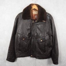 画像1: 90's〜 M.Julian "G-1 TYPE" フライトレザージャケット BROWN SIZE40 (1)