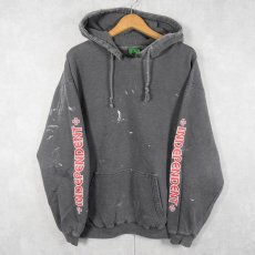 画像2: 90's INDEPENDENT ロゴプリント スウェットフーディー BLACK M (2)