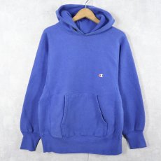 画像1: 80's Champion REVERSE WEAVE トリコタグ USA製 目付き スウェットフーディー M (1)