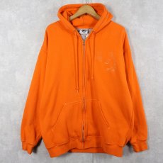 画像1: 90's Lee 裏サーマル 無地 スウェットジップパーカー L (1)
