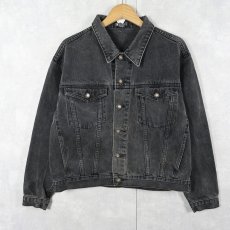 画像1: JEANS WEST ブラックデニムジャケット SIZE14 (1)