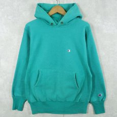 画像1: 90's Champion REVERSE WEAVE USA製 目付き スウェットフーディー M (1)