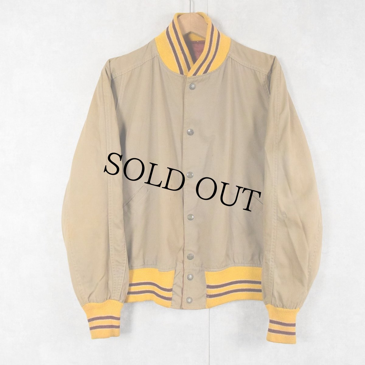 画像2: 40〜50's BUTWIN リバーシブル コットンサテン スタジャン (2)