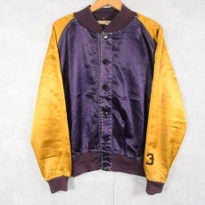 画像2: 40〜50's Wilson USA製 "MADISON EAST" チェーン刺繍 サテンボタンスタジャン SIZE42 (2)