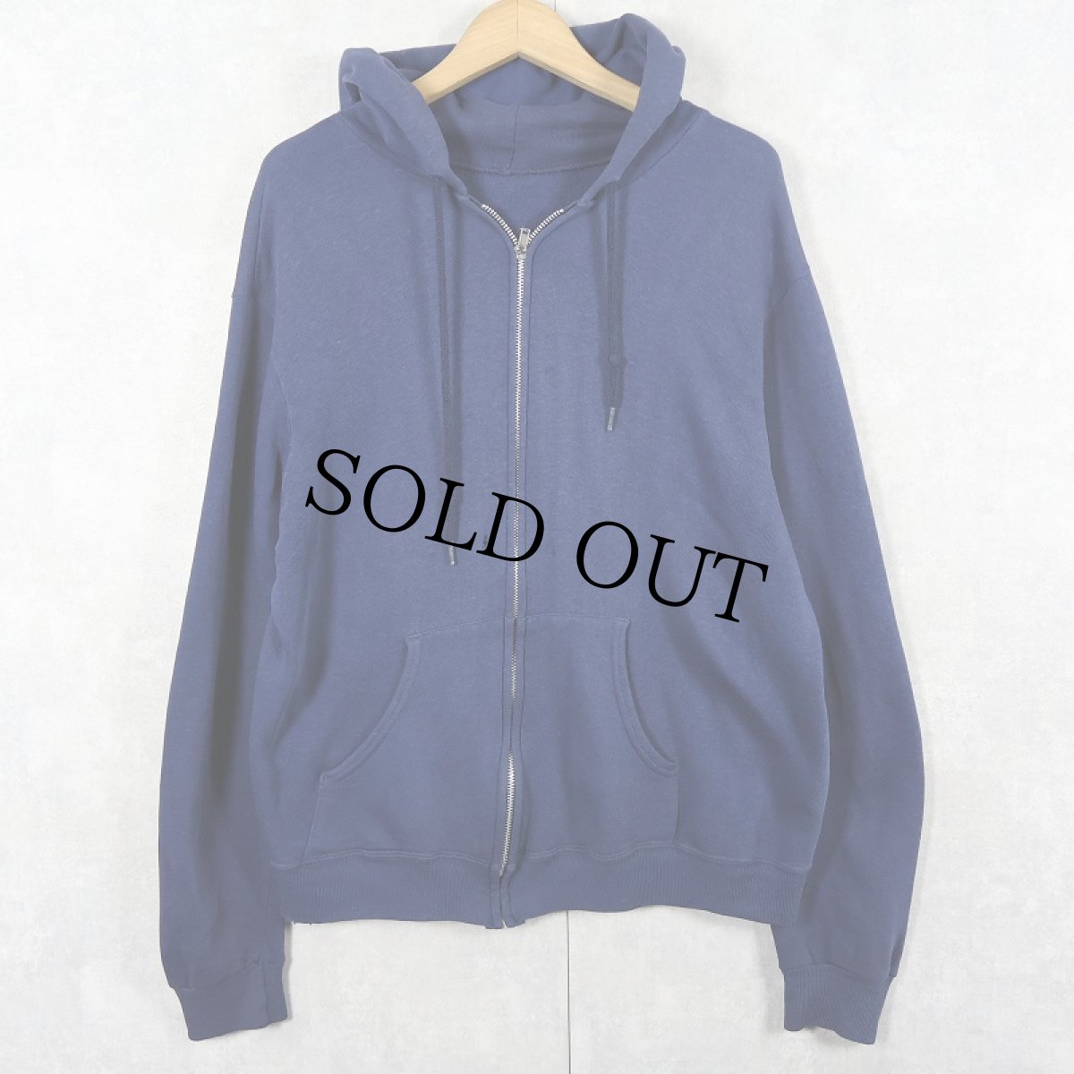 画像1: 70〜80's 無地スウェットジップパーカー NAVY (1)