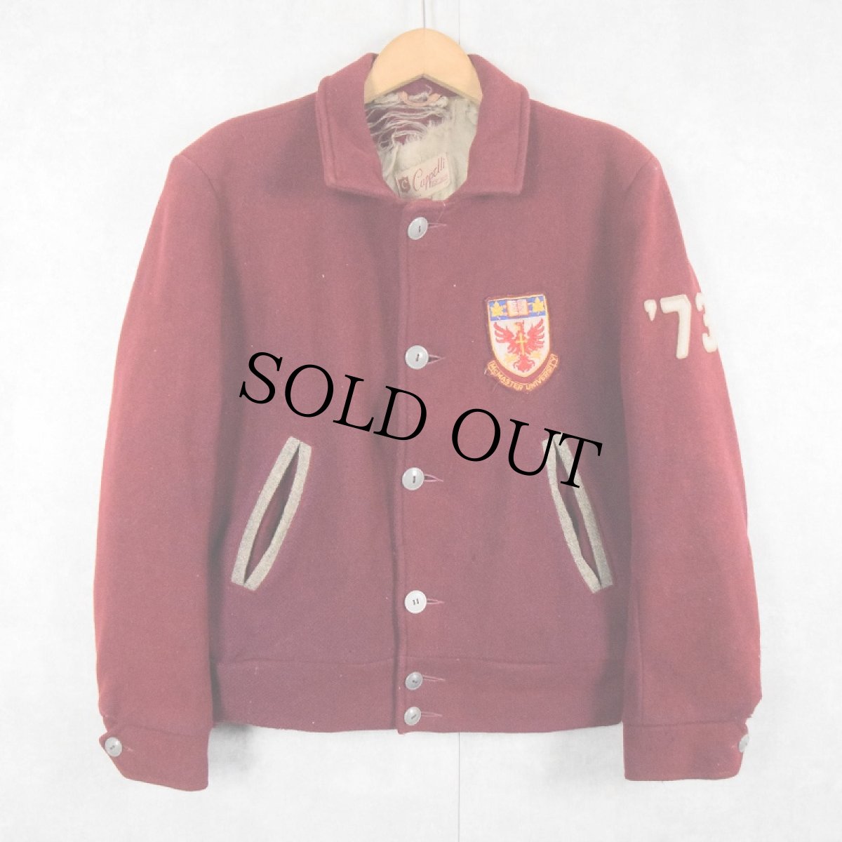 画像1: 60's HAMILTON Cappelli "McMASTER" メルトンウール ボタンスタジャン (1)