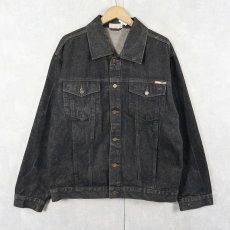 画像1: DENIM STYLE ブラックデニムジャケット XL (1)