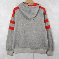 画像2: 80's Sutton Place 切り替えデザイン スウェットジップパーカー L (2)
