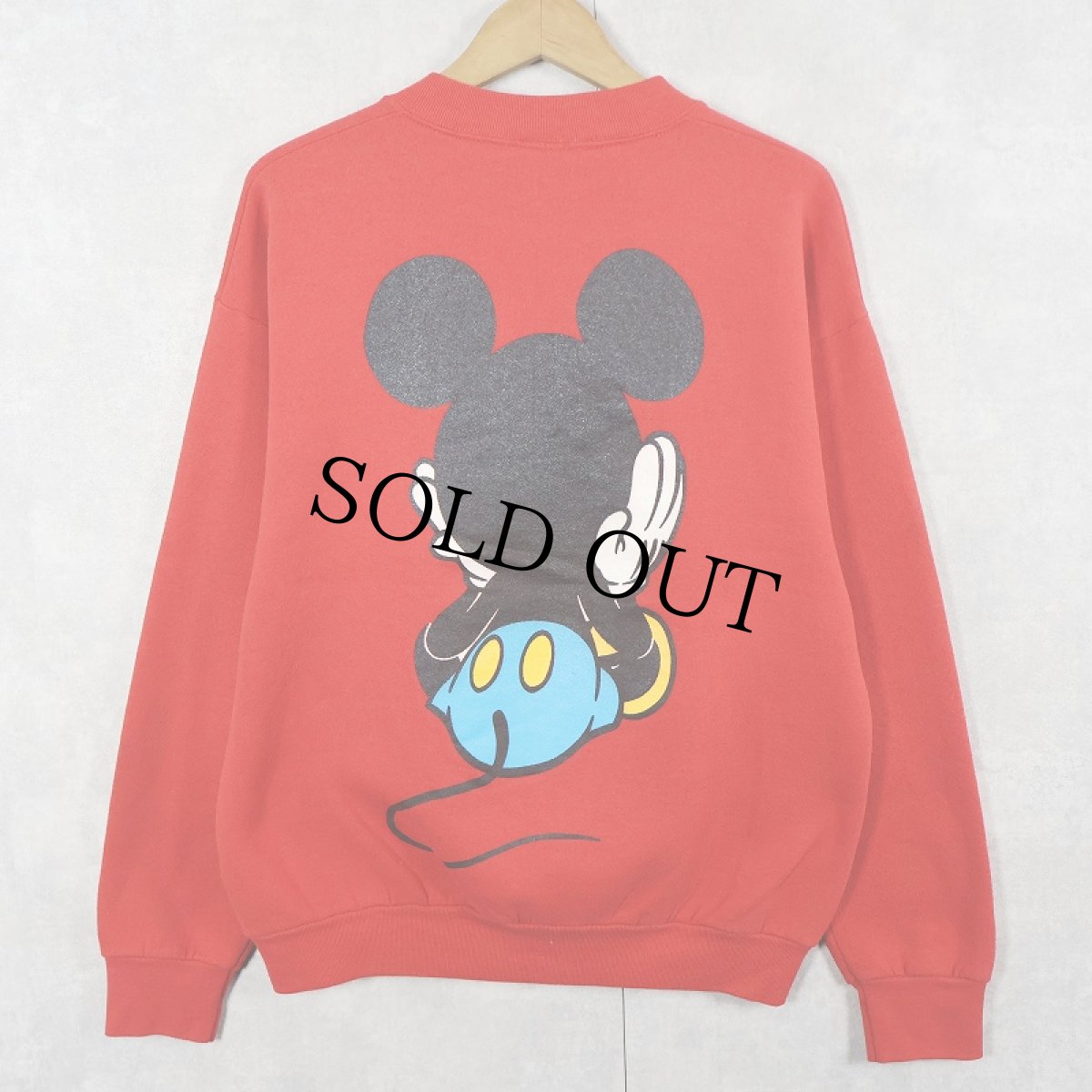 画像2: 90's MICKEY&CO. USA製 青パンミッキー キャラクタープリントスウェット L (2)
