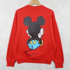 画像2: 90's MICKEY&CO. USA製 青パンミッキー キャラクタープリントスウェット L (2)