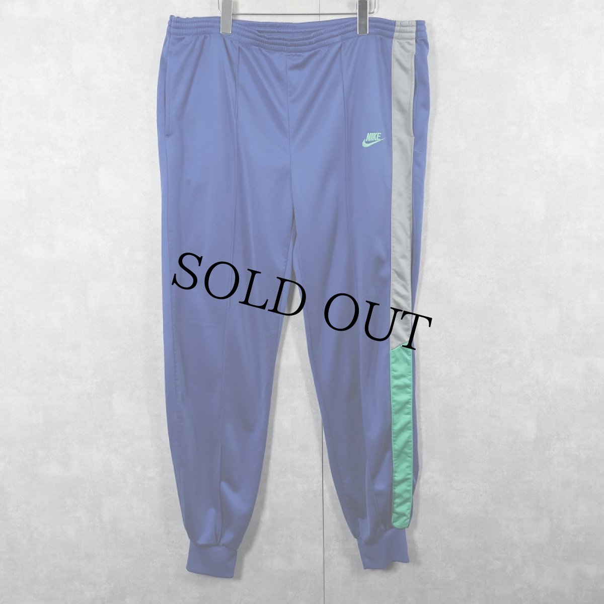画像1: 【SALE】 80's NIKE 紺タグ サイドライン トラックパンツ XL (1)